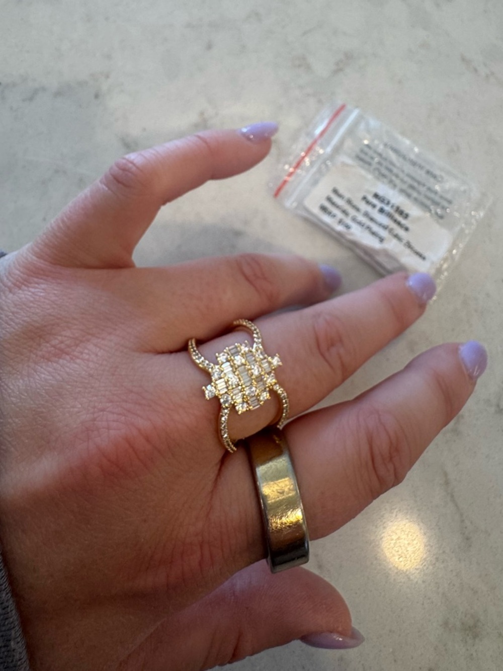 Bomb Party April Birthday Collection - Pure Brilliance Ring - Gold Plating